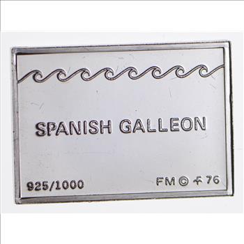 SILVER - Boat Series - Spanish Galleon - 3 Grams of .925 Fine Silver Bar