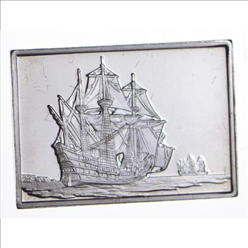 SILVER - Boat Series - Spanish Galleon - 3 Grams of .925 Fine Silver Bar