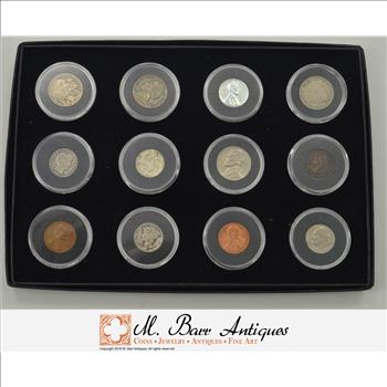 SILVER Coin Set (12) Assorted US Coin Collection**** Historic US Collection - Includes SILVER