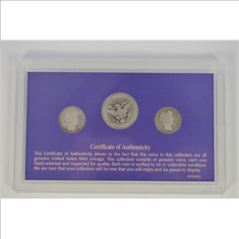 SILVER Coin Set Barber Coin Collection Historic US Collection