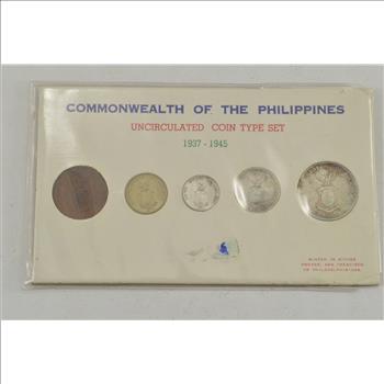 SILVER Coin Set Commonwealth Of The Philippines Uncirculated Coin type Set Historic US Collection - Includes SILVER