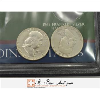 SILVER Coin Set Great Americans Coins & Stamps - Benjamin Franklin**** Historic US Collection - Includes SILVER