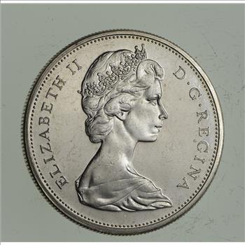 Silver Dollar 80% 1965 Canada Canadian ASW .60 Troy Ounces