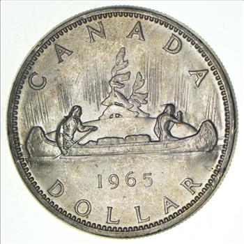 Silver Dollar 80% Pure Silver Canadian Actual Silver Weight of .60 Troy Ounces - NICE