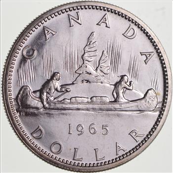 Silver Dollar 80% Pure Silver Canadian Actual Silver Weight of .60 Troy Ounces - NICE