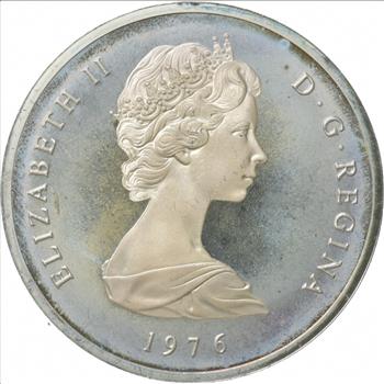 SILVER - HUGE - 1976 Turks And Caicos Islands 20 Crowns - World Silver Coin