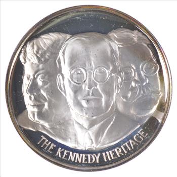 SILVER - Legacy of John F Kennedy - The Kennedy Heritage Silver Round -.925 Sterling 31.7 Grams