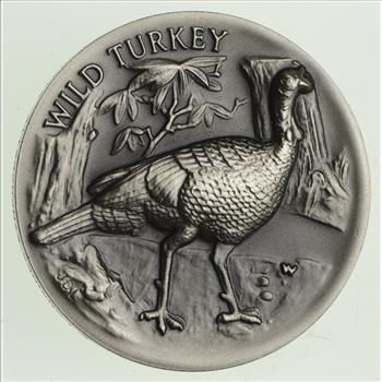 Silver - Limited Edition Wildlife Series - Wild Turkey - .925 Silver Round - 34.4 Grams