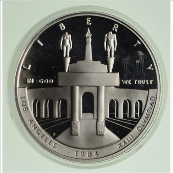 SILVER Proof 1984-S Los Angeles Olympics Commemorative US Silver Dollar - 90% Silver - Collectible