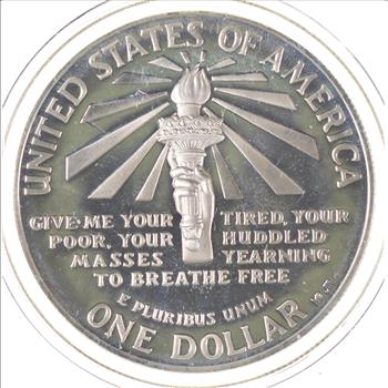 SILVER Proof 1986-S Statue of Liberty Commemorative US Silver Dollar - 90% Silver - Collectible