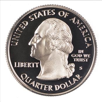 SILVER Proof Cameo - 2008-S New Mexico State Washington Quarter - Specially Made 90% Silver