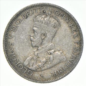 SILVER - Roughly the Size of a Dime - 1936 Australia 6 Pence - World Silver Coin