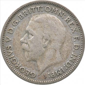 SILVER - Roughly the Size of a Dime - 1936 Great Britain 6 Pence - World Silver Coin