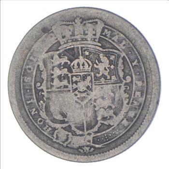 SILVER - Roughly the Size of a Quarter 1816 Great Britain 6 Pence World Silver Coin