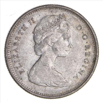 SILVER - Roughly the Size of a Quarter 1968 Canada 25 Cents - World Silver Coin