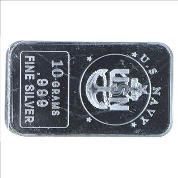 SILVER - U.S. Navy / U.S. Navy Seal 10 Gram .999 Fine Silver - Limited Design