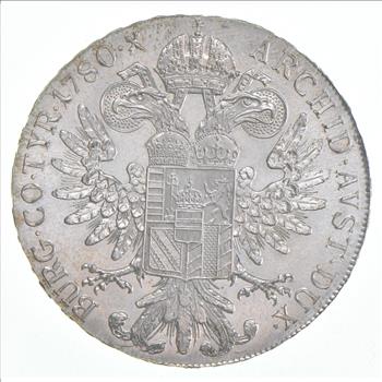 SILVER - WORLD COIN - 1780 Austrian Empire 1 Thaler - World Silver Coin