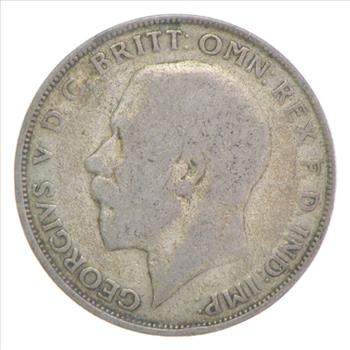 SILVER - WORLD Coin - 1921 Great Britain 1 Florin - World Silver Coin