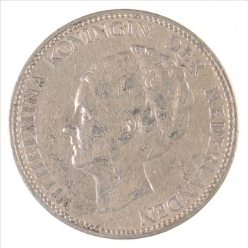 SILVER - WORLD Coin - 1922 Netherlands 1 Gulden - World Silver Coin