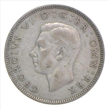 SILVER - WORLD Coin - 1941 Great Britain 2 Shillings - World Silver Coin