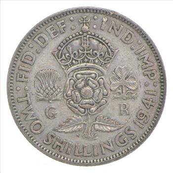 SILVER - WORLD Coin - 1941 Great Britain 2 Shillings - World Silver Coin