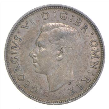 SILVER - WORLD Coin - 1942 Great Britain 2 Shillings - World Silver Coin