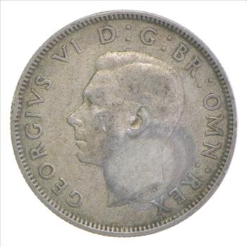 SILVER - WORLD Coin - 1944 Great Britain 2 Shillings - World Silver Coin