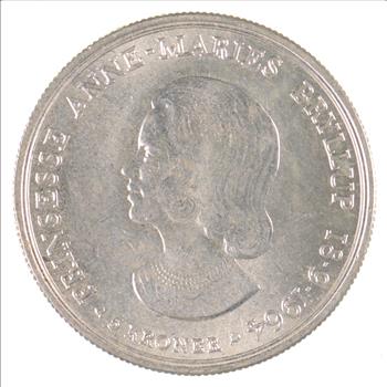 SILVER - WORLD Coin - 1964 Denmark 5 Kroner - Wedding Of Anne-Marie - World Silver Coin