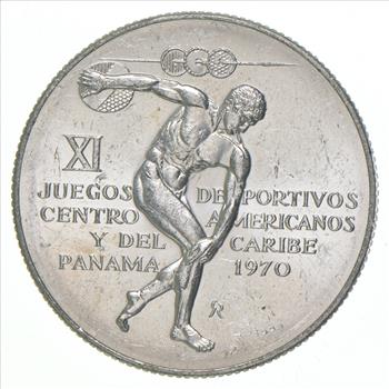 SILVER - WORLD COIN - 1970 Panama 5 Balboas - World Silver Coin
