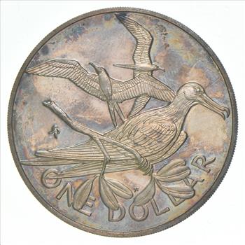 SILVER - WORLD COIN - 1973 British Virgin Islands 1 Dollar - World Silver Coin