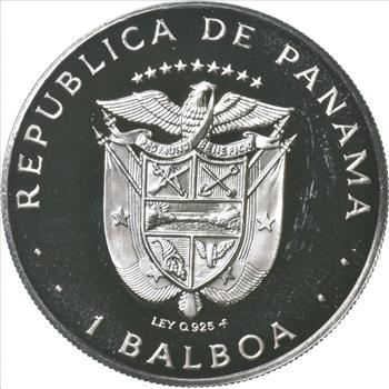 SILVER - WORLD COIN - 1975 Panama 1 Balboa - World Silver Coin