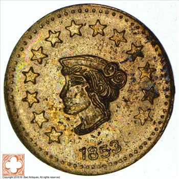 Souvenir Tribute Token - California Gold Rush - 1853 Liberty Head