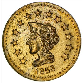 Souvenir Tribute Token - California Gold Rush - 1858 Liberty Head