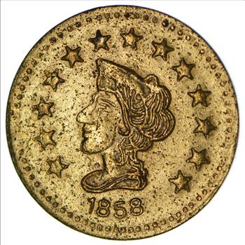 Souvenir Tribute Token - California Gold Rush - 1858 Liberty Head