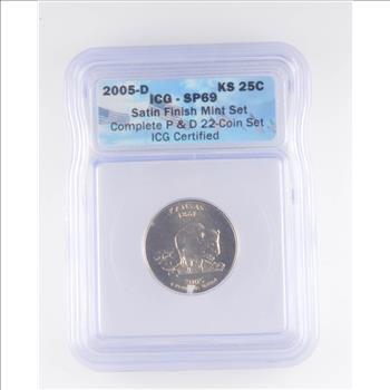 SP69 2005-D Kansas State Quarter - Satin Finish - Slabbed