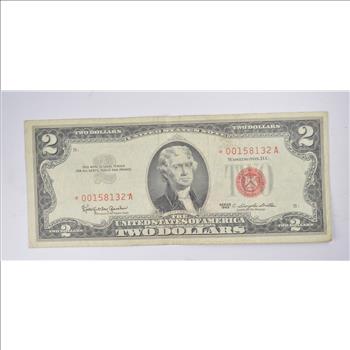 *Star* Error Replacement 1963 Note Red Seal $2 United States US Note