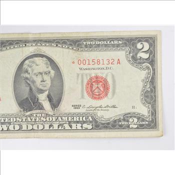 *Star* Error Replacement 1963 Note Red Seal $2 United States US Note