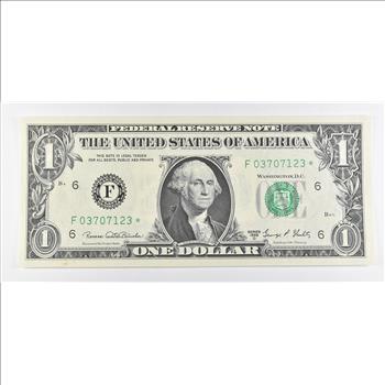 STAR * ERROR Replacement - 1969-D $1 Federal Reserve Note - RARE