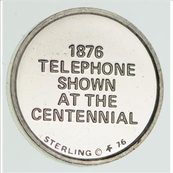 Sterling Silver! Historic 1876 Telephone Shown at the Centennial - 2.0 Grams .925 Sterling Silver Round