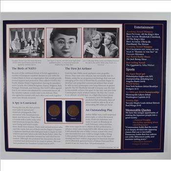 The Lincoln Bicentennial Coin Collection Series - 1949 Lincoln Cents - With Historic Display