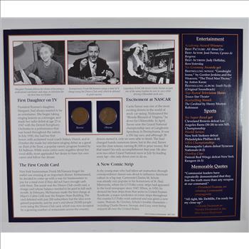 The Lincoln Bicentennial Coin Collection Series - 1950 Lincoln Cents - With Historic Display