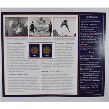 The Lincoln Bicentennial Coin Collection Series - 1952 Lincoln Cents - With Historic Display