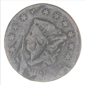 Tough - 1825 Matron Head Large Cent - US Early Copper Coin