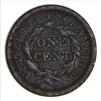 Tough - 1845 Large Cent - US Early Copper Coin
