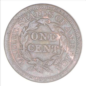 Tough - 1847 Braided Hair Large Cent - US Early Copper Coin