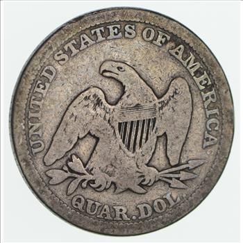 TOUGH - 1856 Seated Liberty Quarter - Early US Type Coin - Historic