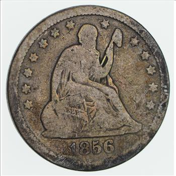 TOUGH - 1856 Seated Liberty Quarter - Early US Type Coin - Historic