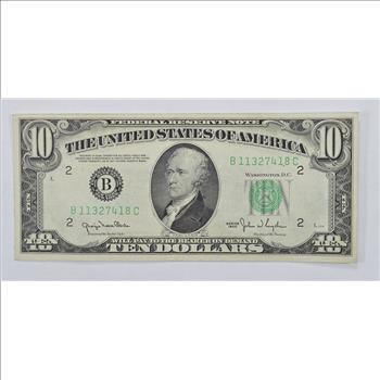 TOUGH - 1950 Series $10.00 Federal Reserve Note - FRN - Collectible Currency