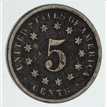 Tough - First US Nickel  - 1875 - Shield Nickel - US Type Coin - Over 100 Years Old!