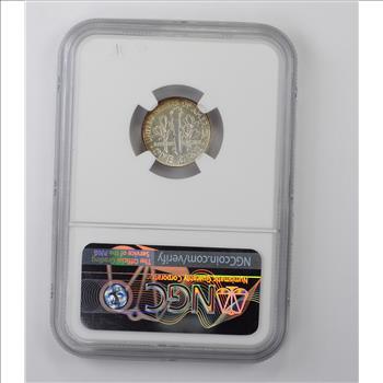 Unc Details 1954-D Roosevelt Dime - Rev Cleaned - NGC Toned